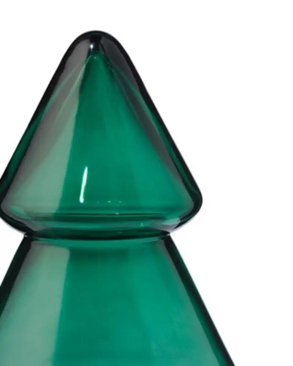 Bild 2 von Weihnachtsbaum, 14,7 × 25 × 14,7 cm, Glas, grün