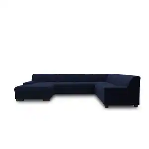 Mid.you Wohnlandschaft, Blau, Textil, Wenge, Uni, 5-Sitzer, U-Form, 328x212 cm, Made in EU, FSC Mix, Rücken echt, Wohnzimmer, Sofas & Couches, Wohnlandschaften, Wohnlandschaften in U-Form