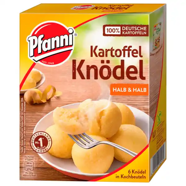 Bild 1 von Pfanni Kartoffelknödel der Klassiker "Halb & Halb" 6 Stück