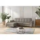 Bild 1 von Sit & More Ecksofa Zora E, Grau, Leder, Echtleder, Nappaleder, 4,5-Sitzer, Ottomane links, L-Form, 262x164 cm, Goldenes M, Made in Europe, DGM-Klimapakt, Schlafen auf Sitzhöhe, Rücken echt, Armteil