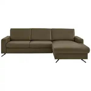 Beldomo Premium Ecksofa Beldomo premium, Opal, Leder, Echtleder, Rindleder, 3-Sitzer, Ottomane rechts, L-Form, 267x165 cm, Goldenes M, Typenauswahl, Bettkasten erhältlich, Fußauswahl, Lederauswahl,