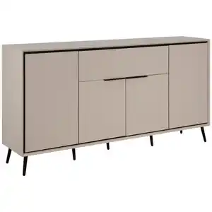 Livetastic Sideboard, Sand, Metall, 6 Fächer, 1 Schubladen, 175x90x38 cm, Wohnzimmer, Kommoden & Sideboards, Sideboards