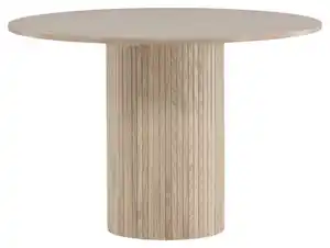 Esstisch Bianca Ø ca. 110 cm, Weiß, Beige