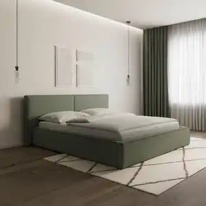 Polsterbett Serena ca. 180x200 cm Olive Stauraum, Olivgrün