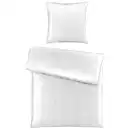 Bild 1 von Novel Bettwäsche Dobby, Weiß, Textil, Streifen, 155x220 cm, Oeko-Tex® Standard 100, atmungsaktiv, hautfreundlich, saugfähig, 100% feinster Baumwollsatin mit Seiden-Finish, edel glänzend, Schlaft