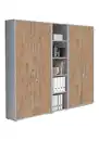 Bild 1 von Aktenschrank Office Edition Sw Set 10 Grau/Eichefarben, Grau, Eichefarben