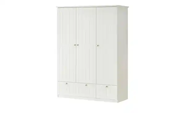 Bild 1 von Mia & Mo Kleiderschrank   ¦ weiß ¦ Maße (cm): B: 141 H: 187 T: 55.0 Schränke > Kleiderschränke > Drehtürenschränke - Möbel Kraft