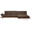 Bild 1 von Ambiente Ecksofa, Braun, Textil, Eiche, massiv, Uni, 4-Sitzer, Ottomane rechts, L-Form, 320x157 cm, Goldenes M, Typenauswahl, Lederauswahl, Stoffauswahl, seitenverkehrt erhältlich, Hocker Rücken ec