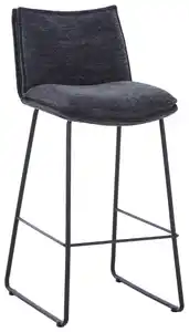 Barhocker in Schwarz/Dunkelgrau, Schwarz, Dunkelgrau