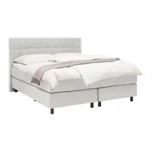 Boxspringbett Primo Hellgrau ca. 180x200cm, Hellgrau