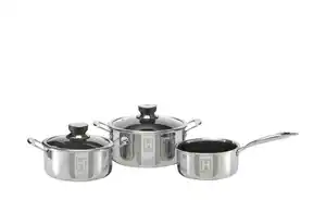 Hensslers Topfset   ¦ silber ¦ Edelstahl ¦ Maße (cm): B: 36 H: 22 Töpfe & Pfannen & Zubehör > Töpfe - Möbel Kraft