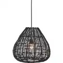 Bild 1 von Hängeleuchte PR Home Adelle, Schwarz, Naturmaterialien, 43x39x43 cm, Lampen & Leuchten, Innenbeleuchtung, Hängelampen, Esstischlampen