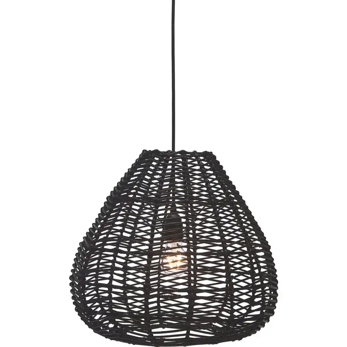 Bild 1 von Hängeleuchte PR Home Adelle, Schwarz, Naturmaterialien, 43x39x43 cm, Lampen & Leuchten, Innenbeleuchtung, Hängelampen, Esstischlampen