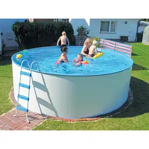 Pool-Set Steely 01112, Weiß, Metall, 5-teilig, 120 cm, Freizeit, Pools und Wasserspaß, Pools