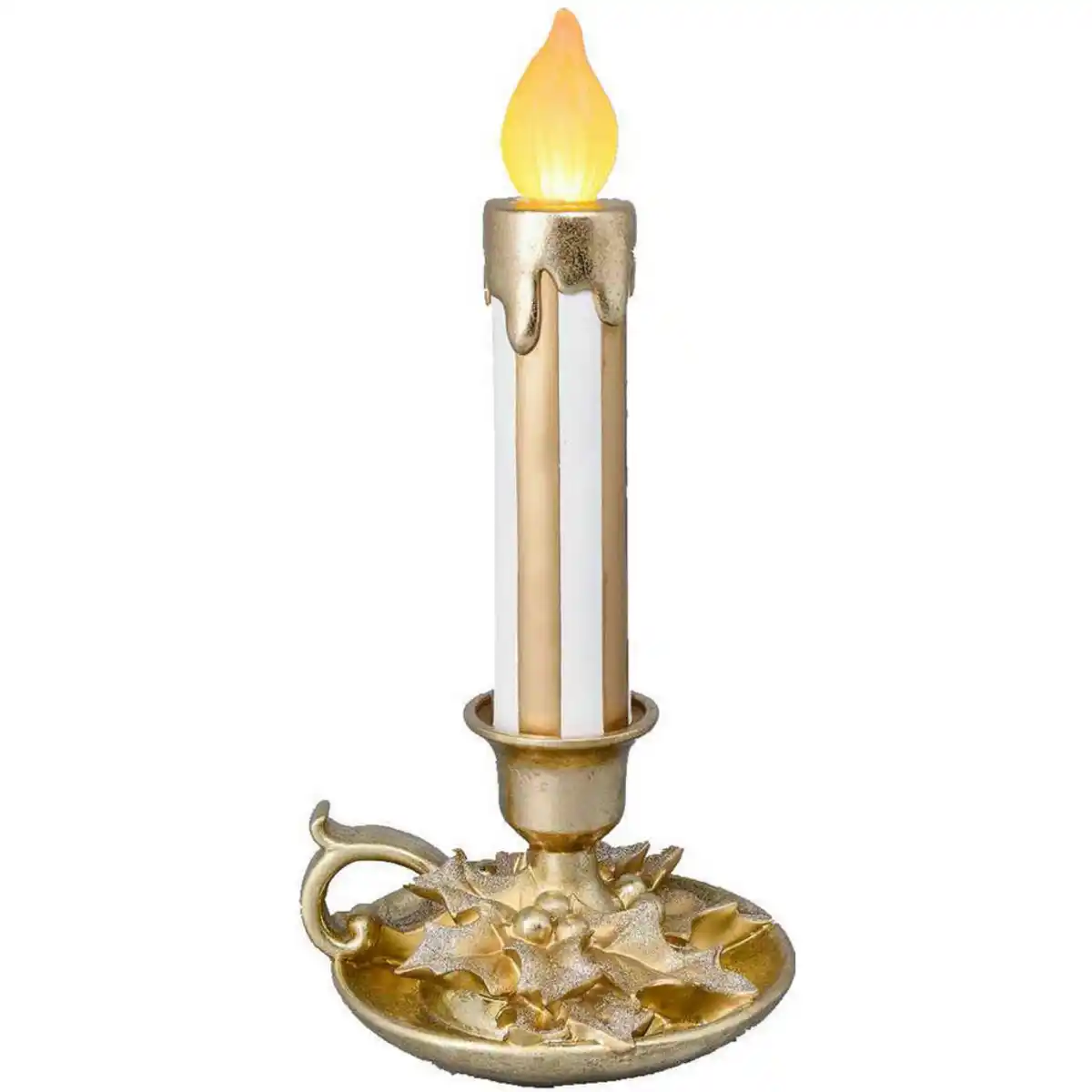 Bild 1 von X-Mas Led-Kerze, Weiß, Gold, Kunststoff, 14 mm, 18.2x37.5x17.1 cm, RoHS, CE, Dekoration, Kerzen & Zubehör, LED Kerzen