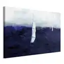 Bild 1 von Leinwandbild Maritime Memory Blau/Grauweiß ca. 120x80x1,2cm, Blau, Grauweiß