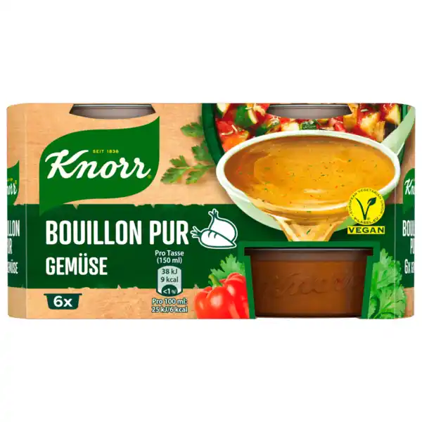 Bild 1 von Knorr Bouillon Pur Gemüse Brühe 6x500ml