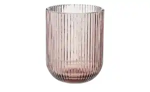 HOME STORY Teelichtglas   ¦ rosa/pink ¦ Glas ¦ Maße (cm): B: 7,4 H: 9,4 Dekoration > Kerzen & Kerzenständer > Teelichthalter - Möbel Kraft