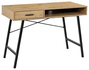 Schreibtisch Scott Schwarz/Eiche Artisan, Schwarz, Eiche Artisan