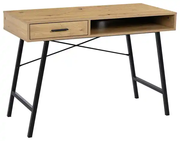 Bild 1 von Schreibtisch Scott Schwarz/Eiche Artisan, Schwarz, Eiche Artisan