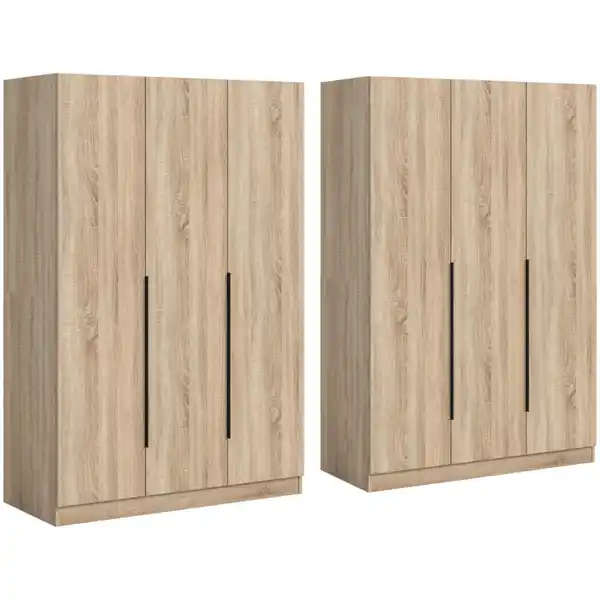 Bild 1 von Mid.you Drehtürenschrank, Sonoma Eiche, Holzwerkstoff, Holzoptik, 8 Fächer, 240x181x52 cm, FSC Mix, in verschiedenen Größen erhältlich, Schlafzimmer, Kleiderschränke, Drehtürenschränke