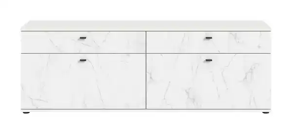 Bild 1 von Lowboard Stone Weiß Marmoroptik, Weiß