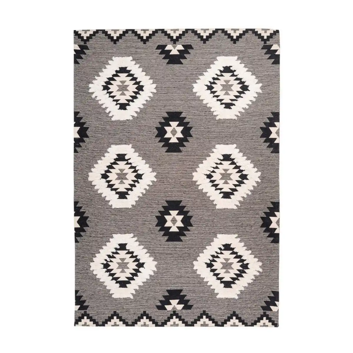 Bild 1 von Novel Flachwebeteppich, Grau, Textil, Retro, rechteckig, 160x230 cm, pflegeleicht, Teppiche & Böden, Teppiche, Webteppiche