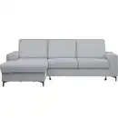 Bild 1 von Stylife Ecksofa, Grau, Hellgrau, Textil, 4-Sitzer, Ottomane links, L-Form, 247x167 cm, Typenauswahl, Stoffauswahl, seitenverkehrt erhältlich, Hocker Rücken echt, Wohnzimmer, Sofas & Couches, Wohnla