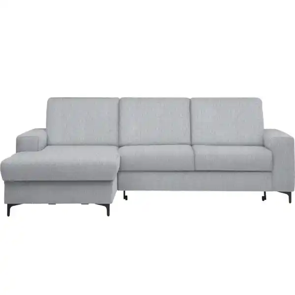 Bild 1 von Stylife Ecksofa, Grau, Hellgrau, Textil, 4-Sitzer, Ottomane links, L-Form, 247x167 cm, Typenauswahl, Stoffauswahl, seitenverkehrt erhältlich, Hocker Rücken echt, Wohnzimmer, Sofas & Couches, Wohnla