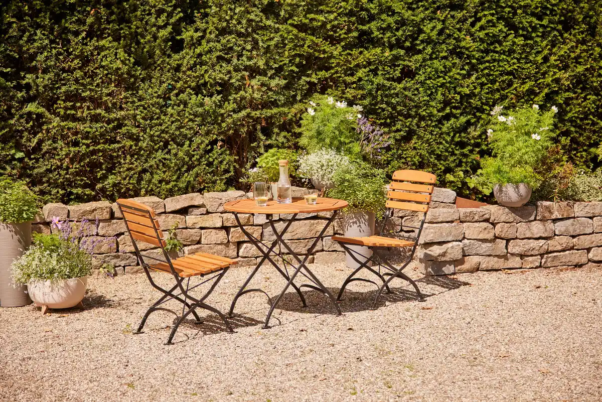 Bild 1 von Siena Garden Gartentisch D: ca.85cm Robinie, Schwarz, Robinienfarben