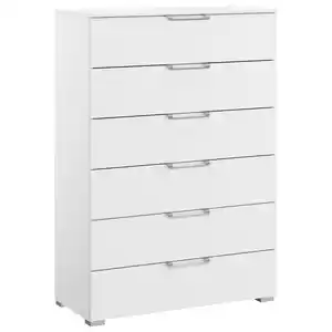 Novel Kommode, Weiß, Metall, 6 Schubladen, 80x119x42 cm, Blauer Engel, Goldenes M, BQ - Bündnis für Qualität, Made in Germany, Typenauswahl, Beimöbel erhältlich, stehend, in verschiedenen Grö