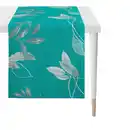 Bild 1 von Ambiente Tischläufer Loft Style, Türkis, Textil, Blätter, rechteckig, 48x140 cm, Oeko-Tex® Standard 100, Wohntextilien, Tischwäsche, Tischläufer
