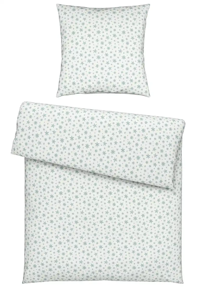 Bild 1 von Bettwäsche Anise Weiß/Mintgrün ca. 135x200cm, Weiß, Mintgrün