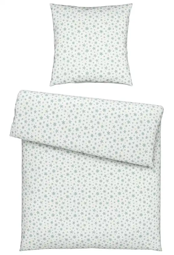 Bild 1 von Bettwäsche Anise Weiß/Mintgrün ca. 135x200cm, Weiß, Mintgrün