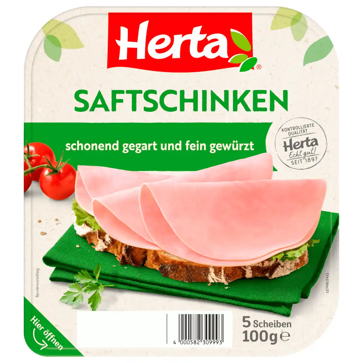 Bild 1 von Herta Genuss Momente Saftschinken schonend gegart 100g