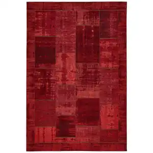 Novel Flachwebeteppich, Dunkelrot, Textil, Vintage, rechteckig, 80x150 cm, Teppiche & Böden, Teppiche, Moderne Teppiche