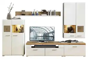 Wohnwand Fun Plus 80 Weiß, Weiß