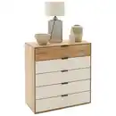 Bild 1 von Valnatura Kommode, Eiche, Kaschmir, Metall, Eiche, massiv, 5 Schubladen, 92x94.2x44 cm, in verschiedenen Holzarten erhältlich, Größen erhältlich, Wohnzimmer, Kommoden & Sideboards, Kommoden