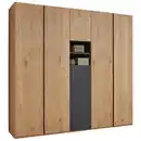 Bild 1 von Dieter Knoll Drehtürenschrank Neva, Eiche, Anthrazit, Metall, furniert, 8 Fächer, 200.1x229.4x59.5 cm, Schlafzimmer, Kleiderschränke, Drehtürenschränke