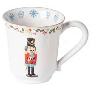 Costa Nova Kaffeebecherset THE Nutcracker, Mehrfarbig, Weiß, Keramik, 4-teilig, 10 cm, Handmade in Europe, Kaffee & Tee, Tassen, Kaffeetassen-Sets