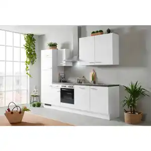 Impuls Küchenleerblock IP 1200, Schwarz, Hellgrau, Metall, 1 Schubladen, nur wie online abgebildet bestellbar, 280 cm, seitenverkehrt erhältlich, vormontierter Korpus, Küchen, Küchenzeilen & Küc