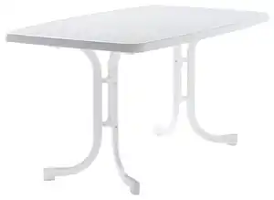 Gartentisch ca. 150x90x72cm Weiß, Weiß