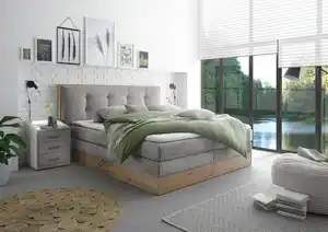 Boxspringbett Preston ca. 180x200 Hellgrau, Hellgrau