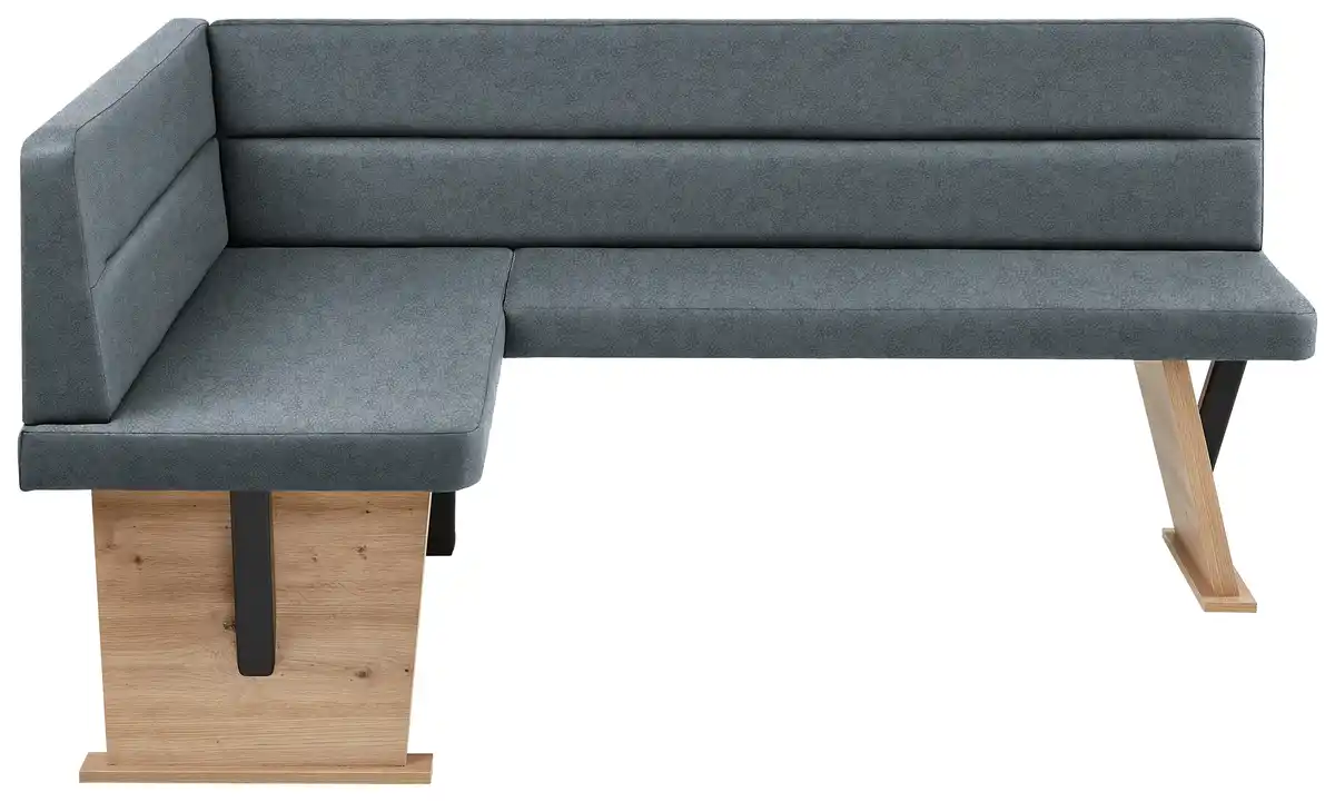 Bild 1 von Eckbank Solar in Anthrazit Lederlook, Anthrazit, Eiche Artisan