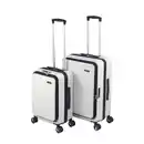 Bild 1 von Novel Reisekofferset, Weiß, Metall, Kunststoff, Textil, 2-teilig, höhenverstellbarer Teleskopgriff, 360°-Rollensystem, TSA-Schloss, Tragehenkel, Netzfach, Freizeit, Koffer & Taschen, Reisekoffer-S
