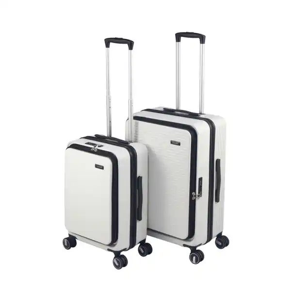 Bild 1 von Novel Reisekofferset, Weiß, Metall, Kunststoff, Textil, 2-teilig, höhenverstellbarer Teleskopgriff, 360°-Rollensystem, TSA-Schloss, Tragehenkel, Netzfach, Freizeit, Koffer & Taschen, Reisekoffer-S