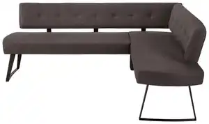 Eckbank in Dunkelgrau ca. 220x170cm, Dunkelgrau