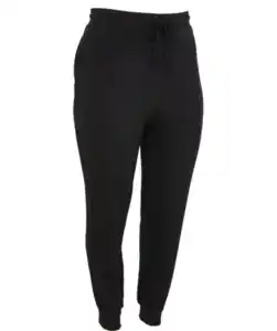 Jogginghose mit Rippbündchen, schwarz