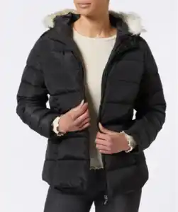 Wintersteppjacke, schwarz