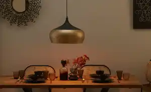 Trio Pendelleuchte, 1-flammig, Messing-matt